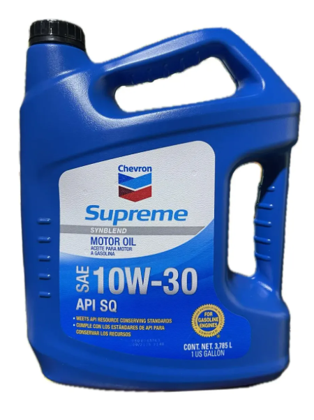 Envase de aceite CHEVRON CHEVRON 10W30 SEMI SINTETICO - GL 3.78LT grado 10W30 - Lubricentro Piloto